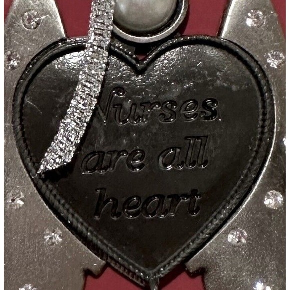 Banberry Designs Nurse Angel Hanging Ornament Nurses Are All Heart Gift Decor - Picture 5 of 5